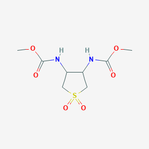 molecular formula C8H14N2O6S B12124967 Dimethyl (1,1-dioxidotetrahydrothiene-3,4-diyl)biscarbamate 