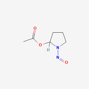 molecular formula C6H10N2O3 B1212499 alpha-Acetoxy-N-nitrosopyrrolidine CAS No. 59435-85-7