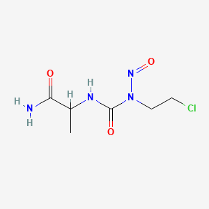 molecular formula C6H11ClN4O3 B1212501 2-((((2-Chloroethyl)nitrosoamino)carbonyl)amino)propanamide CAS No. 92891-93-5