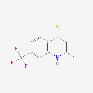 molecular formula C11H8F3NS B12125019 4-Quinolinethiol, 2-methyl-7-(trifluoromethyl)- CAS No. 18529-10-7