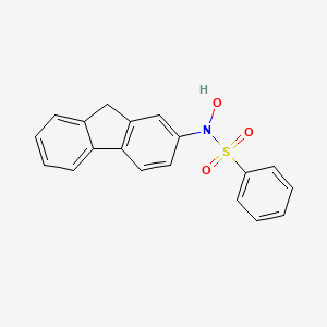 molecular formula C19H15NO3S B1212504 n-(9h-Fluoren-2-yl)-n-hydroxybenzenesulfonamide CAS No. 26630-60-4