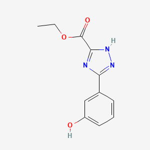 molecular formula C11H11N3O3 B12125056 Ethyl 3-(3-hydroxyphenyl)-1H-1,2,4-triazole-5-carboxylate 