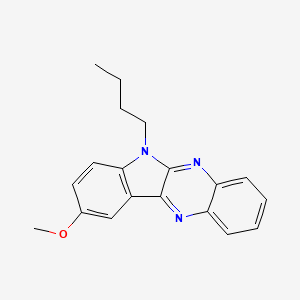 molecular formula C19H19N3O B12125148 6-butyl-9-methoxy-6H-indolo[2,3-b]quinoxaline 
