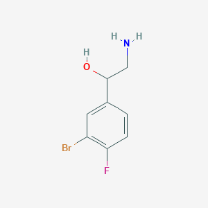 molecular formula C8H9BrFNO B12125261 2-Amino-1-(3-bromo-4-fluorophenyl)ethan-1-OL 