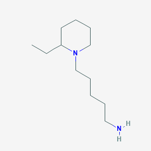 molecular formula C12H26N2 B12125282 5-(2-Ethylpiperidin-1-yl)pentan-1-amine CAS No. 22014-06-8