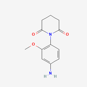 molecular formula C12H14N2O3 B12125294 1-(4-amino-2-methoxyphenyl)-2,6-Piperidinedione 