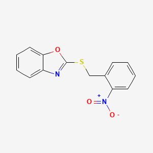 molecular formula C14H10N2O3S B1212531 2-[(2-Nitrophenyl)methylthio]-1,3-benzoxazole 