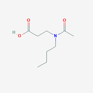 molecular formula C9H17NO3 B12125341 3-(Butylacetylamino)propionic acid CAS No. 195251-34-4