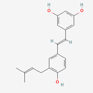 molecular formula C19H20O3 B1212535 3-(gamma,gamma-Dimethylallyl)resveratrol 