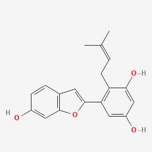molecular formula C19H18O4 B1212537 demethylmoracin I 