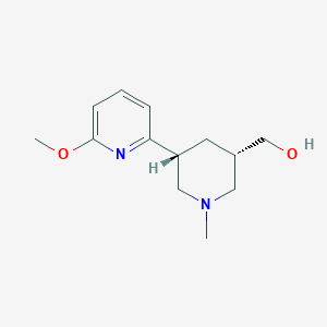 molecular formula C13H20N2O2 B1212540 3-piperidinemethanol, 5-(6-methoxy-2-pyridinyl)-1-methyl-, (3S,5R)- 