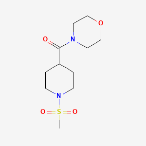 molecular formula C11H20N2O4S B1212543 (1-Methylsulfonyl-4-piperidinyl)-(4-morpholinyl)methanone 