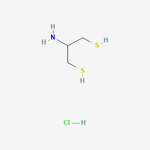 molecular formula C3H10ClNS2 B12125453 2-Aminopropane-1,3-dithiol hydrochloride CAS No. 26690-92-6