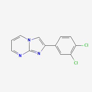 molecular formula C12H7Cl2N3 B1212548 2-(3,4-Dichlorophenyl)imidazo[1,2-a]pyrimidine CAS No. 108845-41-6