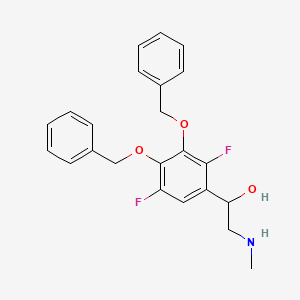 molecular formula C23H23F2NO3 B1212550 1-[2,5-Difluoro-3,4-bis(phenylmethoxy)phenyl]-2-(methylamino)ethanol 
