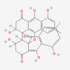 molecular formula C30H24O10 B1212555 Flavoskyrin CAS No. 39546-16-2