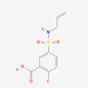 molecular formula C10H10FNO4S B12125558 Benzoic acid, 2-fluoro-5-[(2-propen-1-ylamino)sulfonyl]- 