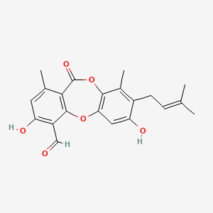 molecular formula C21H20O6 B1212558 mollicellin H CAS No. 68455-09-4