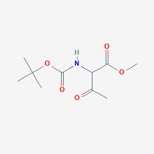 molecular formula C10H17NO5 B12125587 Methyl 2-((tert-butoxycarbonyl)amino)-3-oxobutanoate 