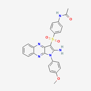 molecular formula C25H21N5O4S B12125595 N-(4-{[2-amino-1-(4-methoxyphenyl)-1H-pyrrolo[2,3-b]quinoxalin-3-yl]sulfonyl}phenyl)acetamide 