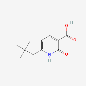 molecular formula C11H15NO3 B1212560 1,2-Dihydro-6-neopentyl-2-oxonicotinic acid CAS No. 75587-96-1