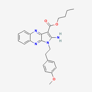 molecular formula C24H26N4O3 B12125621 butyl 2-amino-1-[2-(4-methoxyphenyl)ethyl]-1H-pyrrolo[2,3-b]quinoxaline-3-carboxylate 