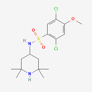 molecular formula C16H24Cl2N2O3S B12125645 [(2,5-Dichloro-4-methoxyphenyl)sulfonyl](2,2,6,6-tetramethyl(4-piperidyl))amin e 