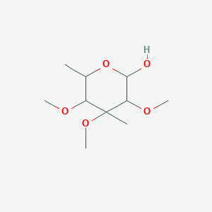 molecular formula C10H20O5 B1212567 6-Deoxy-3-c-methyl-2,3,4-tri-o-methylhexopyranose CAS No. 30319-19-8