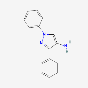 molecular formula C15H13N3 B12125689 1,3-diphenyl-1H-pyrazol-4-amine 