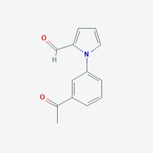 molecular formula C13H11NO2 B121257 1-(3-Acetylphenyl)-1H-pyrrole-2-carbaldehyde CAS No. 156496-72-9