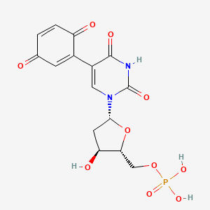 B1212570 5-(4-Benzoquinonyl)-2'-deoxyuridine 5'-phosphate CAS No. 87414-22-0