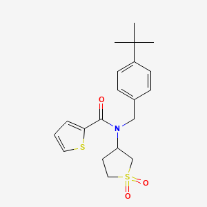 molecular formula C20H25NO3S2 B12125738 N-(4-tert-butylbenzyl)-N-(1,1-dioxidotetrahydrothiophen-3-yl)thiophene-2-carboxamide 