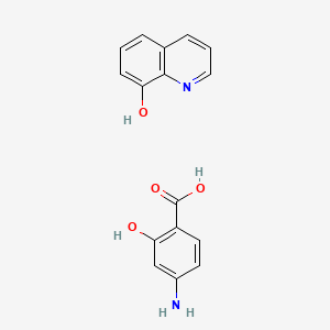 molecular formula C16H14N2O4 B1212575 4-Aminosalicylic acid oxine CAS No. 52224-16-5