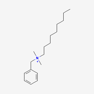 molecular formula C18H32N+ B1212576 Nonyl dimethylbenzylammonium CAS No. 54374-88-8
