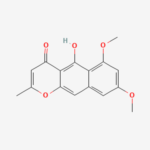 molecular formula C16H14O5 B1212580 Heminigerone CAS No. 17276-15-2