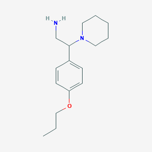 molecular formula C16H26N2O B12125801 1-Piperidineethanamine, beta-(4-propoxyphenyl)- CAS No. 31466-53-2