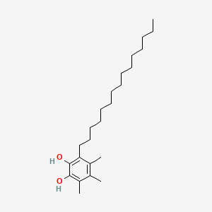molecular formula C24H42O2 B1212581 4,5,6-Trimethyl-3-pentadecylcatechol CAS No. 16273-19-1