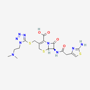 molecular formula C18H23N9O4S3 B1212589 Cefotiam CAS No. 61622-34-2