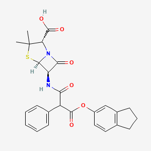 molecular formula C26H26N2O6S B1212590 Carbenicillin indanyl CAS No. 35531-88-5