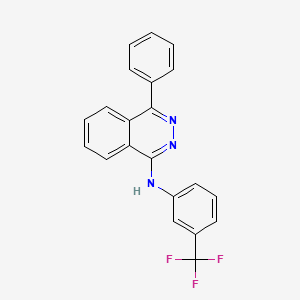 molecular formula C21H14F3N3 B12125903 4-phenyl-N-[3-(trifluoromethyl)phenyl]phthalazin-1-amine 