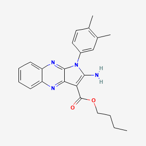molecular formula C23H24N4O2 B12125907 butyl 2-amino-1-(3,4-dimethylphenyl)-1H-pyrrolo[2,3-b]quinoxaline-3-carboxylate 