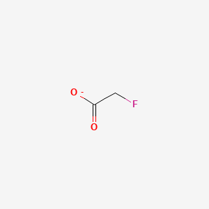 molecular formula C2H3FO2<br>CH2FCOOH<br>C2H2FO2- B1212596 Fluoroacetate CAS No. 513-62-2