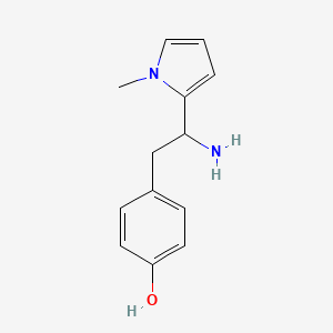 molecular formula C13H16N2O B12126010 Phenol, 4-[2-amino-2-(1-methyl-1H-pyrrol-2-yl)ethyl]- CAS No. 927988-31-6