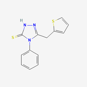 molecular formula C13H11N3S2 B1212602 4-phenyl-3-(thiophen-2-ylmethyl)-1H-1,2,4-triazole-5-thione CAS No. 384806-50-2
