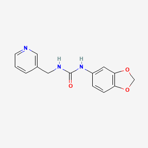 molecular formula C14H13N3O3 B1212603 N-(1,3-BENZODIOXOL-5-YL)-N'-(3-PYRIDYLMETHYL)UREA 