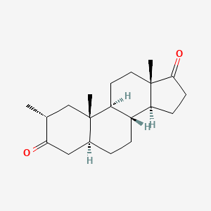 molecular formula C20H30O2 B1212606 2alpha-Methyl-5alpha-androstane-3,17-dione CAS No. 5470-27-9