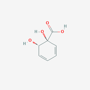 molecular formula C7H8O4 B1212612 2,4-Cyclohexadiene-1-carboxylic acid, 1,6-dihydroxy-, (1R,6S)-rel- 