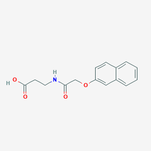 molecular formula C15H15NO4 B12126131 N-[(naphthalen-2-yloxy)acetyl]-beta-alanine 
