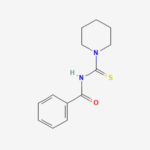 molecular formula C13H16N2OS B12126164 Benzamide, N-(1-piperidinylthioxomethyl)- CAS No. 58415-38-6