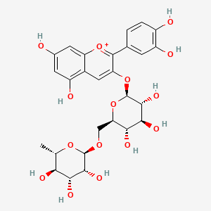 molecular formula C27H31O15+ B1212617 Cyanidin 3-rutinoside CAS No. 28338-59-2